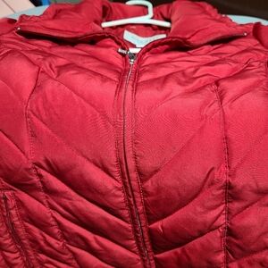 Red Quilted Jacket By NINE WEST